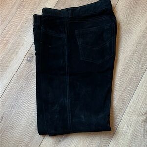 Black Suede Pants